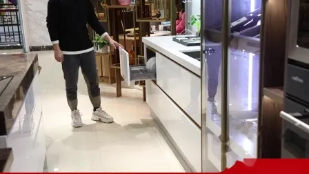 MDF Door High Gloss Finish White Lacquering Foshan Modern Style Design Straight Shape Kitchen Furniture