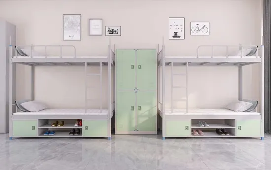 Full Size Loft Bed/Metal Loft Bunk Bed with Wood Desk