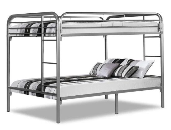 Full Size Loft Bed/Metal Loft Bunk Bed with Wood Desk