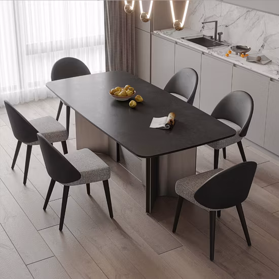 Dining Room Furniture Marble Dining Table with Stainless Steel
