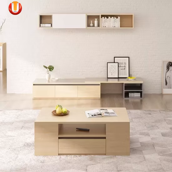 Luxury Round Marble Living Room Furniture Wooden Side Tea Coffee Table